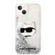 3. Etui Karl Lagerfeld Glitter Choupette Head na iPhone 14 Plus - srebrne