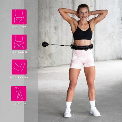 17. Hula hop HMS HHW01 z wypustkami i obciążnikiem czarny