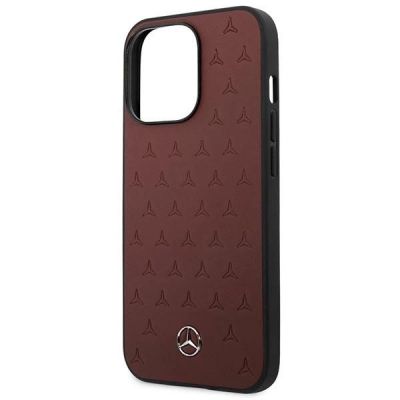 6. Etui Mercedes Leather Stars Pattern na iPhone 13 Pro / iPhone 13 - czerwone