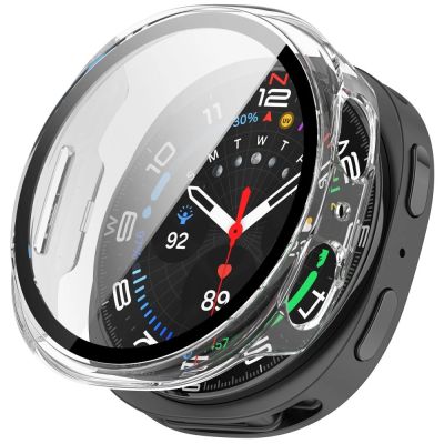 7. Etui Tech-Protect Defense 2-Pack na Samsung Galaxy Watch 44 mm - przezroczysto-czarne matowe