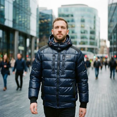 3. Kurtka męska Geographical Norway BAPTISTE NAVY DB MEN 056 NAVY (WZ8156H/GN-MARINE)