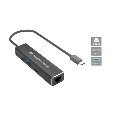 2. Conceptronic ABBY14B stacja dokująca Przewodowa USB 3.2 Gen 1 (3.1 Gen 1) Type-C Szary