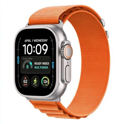 2. Pasek Tech-Protect Nylon Pro na Apple Watch 44 / 45 / 46 / 49 mm - pomarańczowy