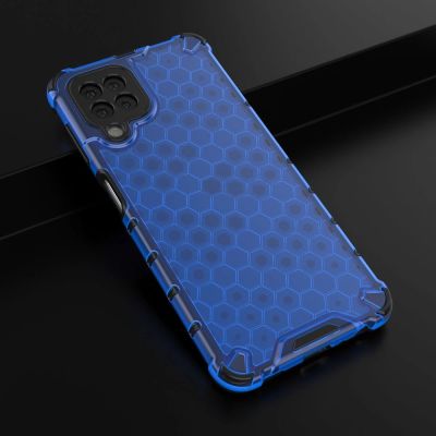 14. Honeycomb etui pancerny pokrowiec z żelową ramką Samsung Galaxy A22 4G niebieski