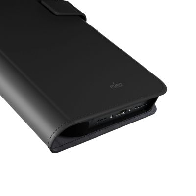 5. Etui z ekoskóry Puro Wallet Detachable MagSafe 2w1 z klapką i portfelem do iPhone 16 - czarne