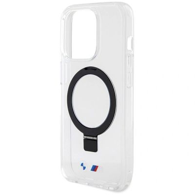9. Etui BMW Ring Stand M Collection MagSafe na iPhone 15 Pro - przezroczysty