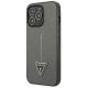 2. Etui Guess Saffiano Triangle Logo na iPhone 13 Pro / 13  6,1" - srebrne
