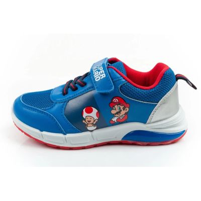 2. Leomil buty sportowe dziecięce sneakersy Super Mario na rzep LED niebieskie
