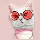 9. Etui Nimmy Glasses Cool Cat na iPhone 16 - różowe