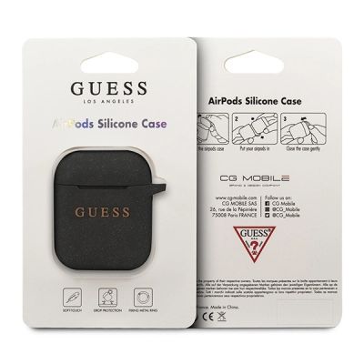 2. Etui Guess Silicone Cover na AirPods 1 / 2 - czarne