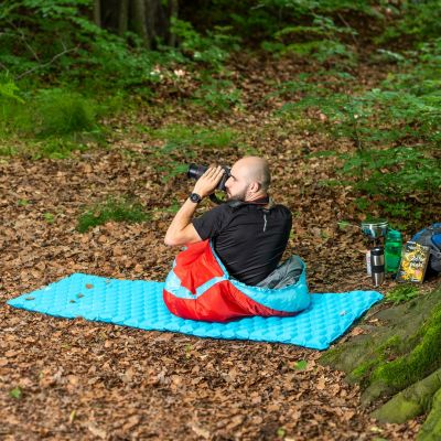 17. Śpiwór NILS CAMP NC2012 Czerwono-niebieski