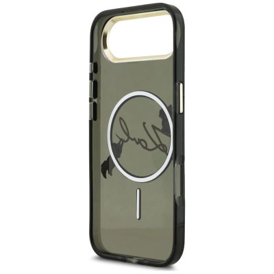 8. Etui Karl Lagerfeld IML Choupettes Karl  Script Logo MagSafe na iPhone Air - czarne