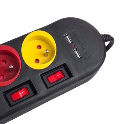 4. MACLEAN LISTWA ZASILAJĄCA 4 GNIAZDA 2XUSB MCE229B