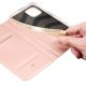 7. Etui do iPhone 15 Plus pokrowiec z klapką i portfelem Dux Ducis Skin Pro - różowe