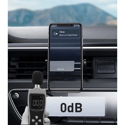17. Baseus samochodowy uchwyt na telefon do kratki nawiewu czarny (SUGP-01)