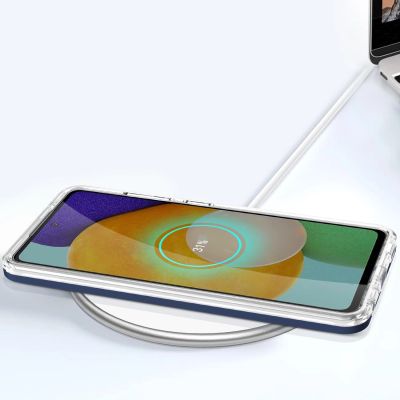 7. Clear 3in1 etui do Samsung Galaxy A73 żelowy pokrowiec z ramką niebieski