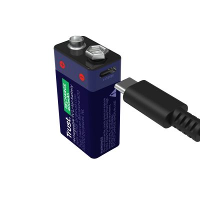 4. Akumulator TRUST 9V ładowany przez USB-C