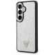 2. Etui Guess Fixed Glitter Triangle MagSafe na Samsung Galaxy S26+ - srebrne
