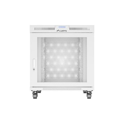 8. SZAFA INSTALACYJNA RACK STOJĄCA 19" 15U 800X1000 SZARA DRZWI PERFOROWANE LCD LANBERG (FLAT PACK)