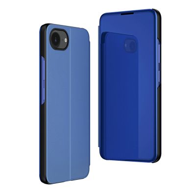 2. Etui Clear View Case na iPhone 16e / 17e pokrowiec z klapką - niebieskie