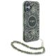 3. Etui Guess IML Flowers Allover Electro With Pearl Strap MagSafe na iPhone 16 Plus - zielone