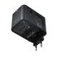 3. Adapter podróżny Acefast Z8 GaN 45W podróżna ładowarka sieciowa 3x USB-C + 2x USB-A z gniazdkiem AC 2500W - czarna