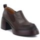 Skórzane półbuty damskie na obcasie brązowe D&A S.Barski CR62-3525