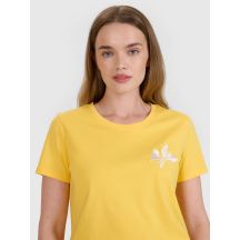 T-shirt regular z nadrukiem damski 4F 4FRSS25TTSHF2693-71S