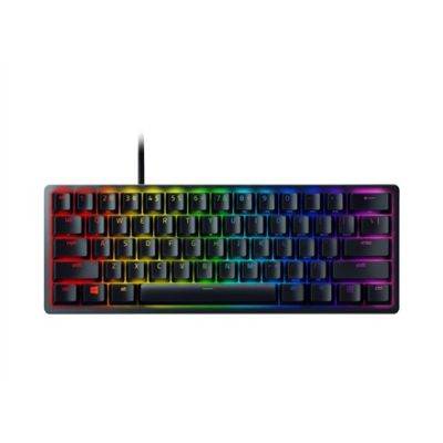 5. Razer Huntsman Mini 60% Klawiatura do gier Opto-mechaniczny fioletowy przełącznik Światło LED RGB NORD Przewodowa