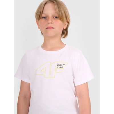 Chłopięcy t-shirt z nadrukiem 4F 4FJWAW25TTSHM2417-10S