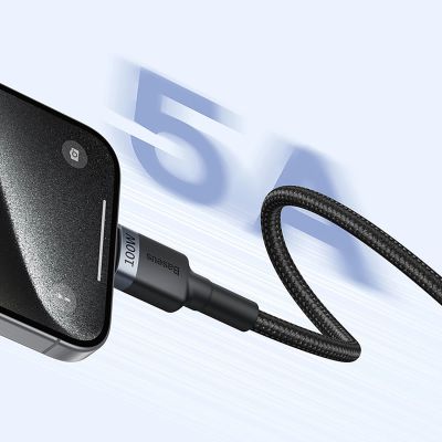 9. Kabel Baseus Cafule USB-C / USB-C 100W 1 m - czerwono-czarny i czarno-szary (2 szt.)