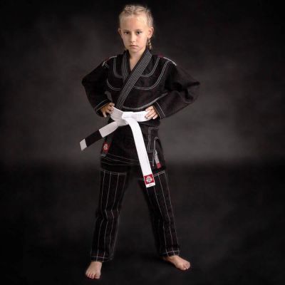 12. Kimono / GI do BJJ dla dzieci Czarne + pas GRATIS - X-SERIES M0