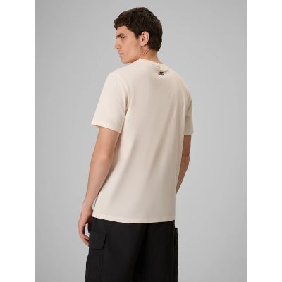 2. T-shirt regular z nadrukiem męski 4F 4FRSS26TTSHM4230-11S