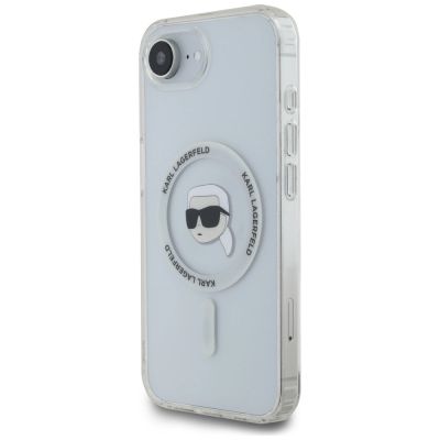 2. Etui Karl Lagerfeld IML Metal Karl Head MagSafe na iPhone 16e biały