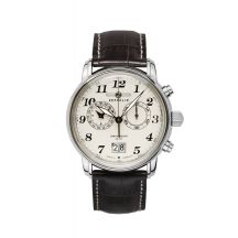 Zeppelin 7684-5 zegarek Wrist watch Męski Kwarc Srebrny