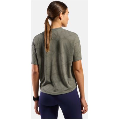 2. Koszulka damska Odlo ACTIVE 365 NATURAL BLEND PRINT T-shirt crew neck s/s beżowa