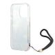6. Etui Guess Flower Strap na iPhone 14 Pro - niebieskie