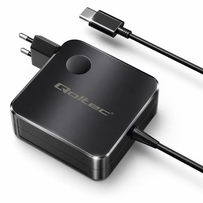 QOLTEC ŁADOWARKA SIECIOWA GAN 65W | USB-C PD PPS | 5-21V | 3-3.25A