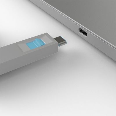4. Lindy 40465 bloker portów Blokada portu + klucz USB Type-C Niebieski Kopolimer akrylonitrylo-butadieno-styrenowy (ABS) 1 szt.