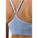 Biustonosz damski ODLO Padded Seamless Soft 2.0 Sport Bra niebieski