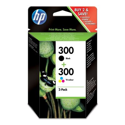 14. HP 300 zestaw 2 oryginalnych wkładów atramentowych: czarny/trójkolorowy