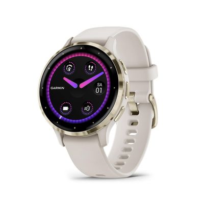 9. Garmin Venu 3S 3,05 cm (1.2") AMOLED 41 mm Cyfrowy 390 x 390 px Ekran dotykowy Złoto, Kość słoniowa Wi-Fi GPS