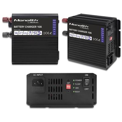 8. QOLTEC ŁADOWARKA DO AKUMULATORÓW MONOLITH LIFEPO4 AGM GEL SLA | 10A | 12V