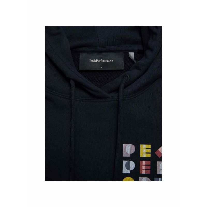 4. Bluza damska PEAK PERFORMANCE W Terry Graphic Hood kolor czarny