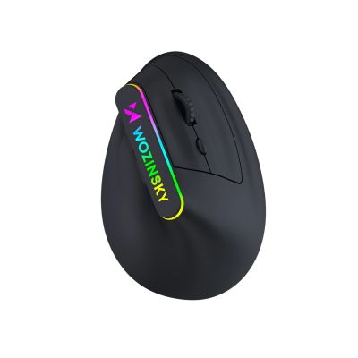 Mysz bezprzewodowa Wozinsky WMG-1164 gamingowa pionowa ergonomiczna 3600 DPI z podświetleniem RGB - czarna