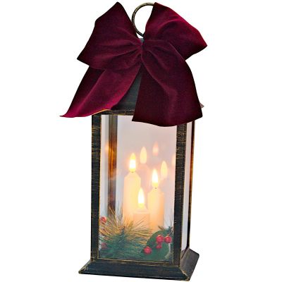 LATARNIA LAMPION ADWENTOWY ZNICZ  LED 30CM 3 ŚWIECE