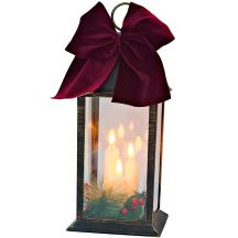 LATARNIA LAMPION ADWENTOWY ZNICZ  LED 30CM 3 ŚWIECE