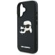 6. Etui Karl Lagerfeld HC 3D Rubber Double Heads na iPhone 16 - czarne