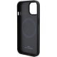 7. Etui BMW MagSafe Leather Hot Stamp na iPhone 15 Plus - czarne