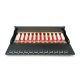 3. Digitus Panel krosowy desktop 12x RJ45, LSA poziom, kat.6A, ekranowany, czarny, prowadnica kabli